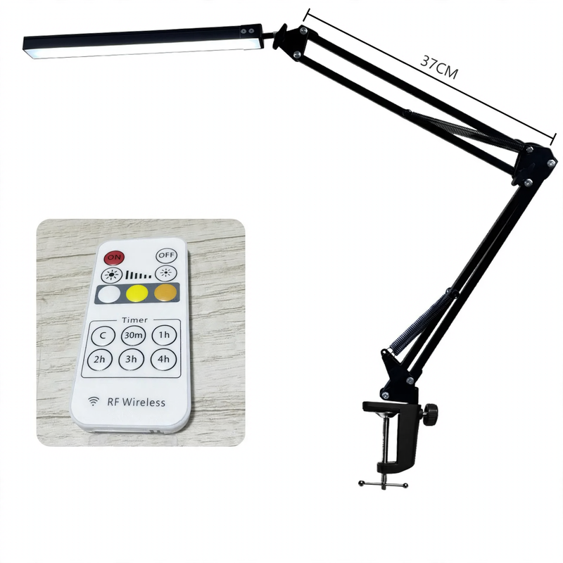 Folding LED Desk Lamp with Long Arm