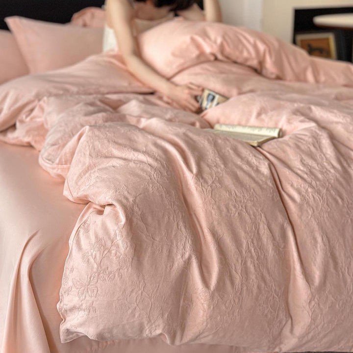 Cotton bedding set, 3-4 pieces, floral pattern