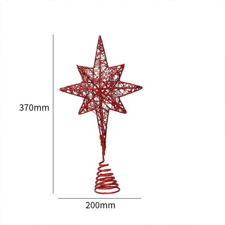 Christmas tree top star, eight-pointed, perforated