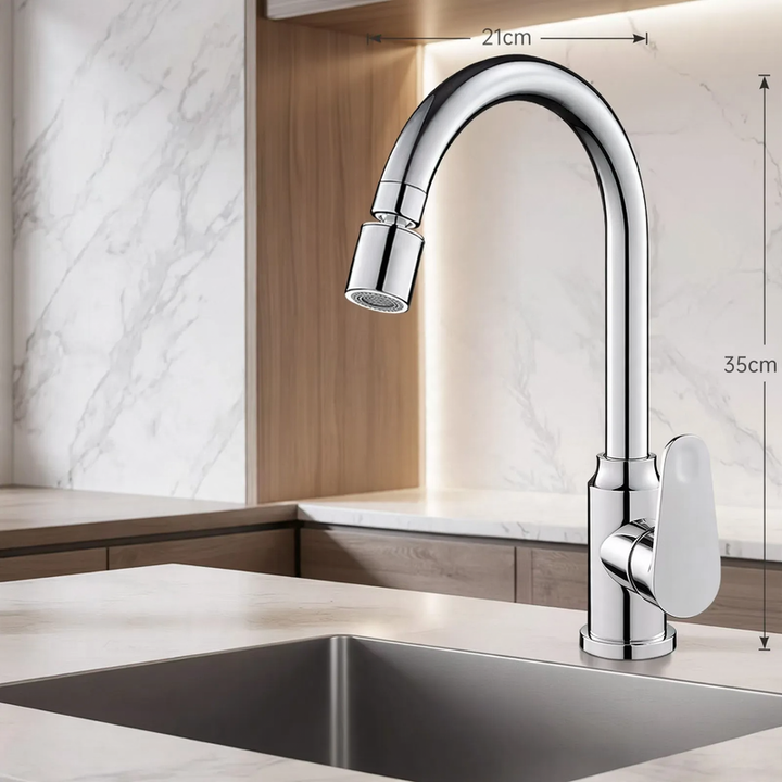 Stainless steel kitchen faucet, mixing or cold water