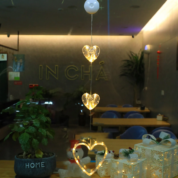 LED Suction Cup Hanging Light for Window Decoration