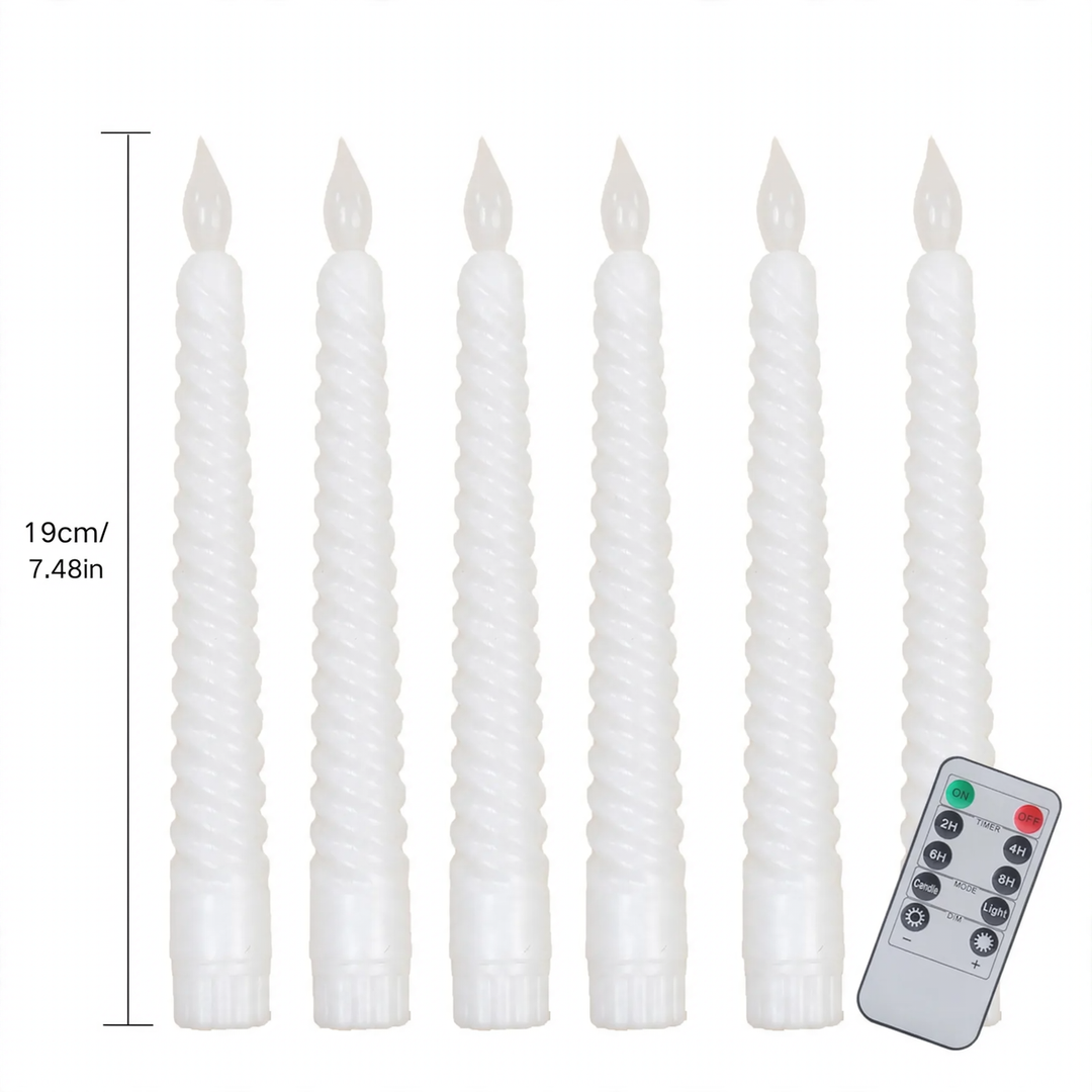 LED taper candle with flame effect