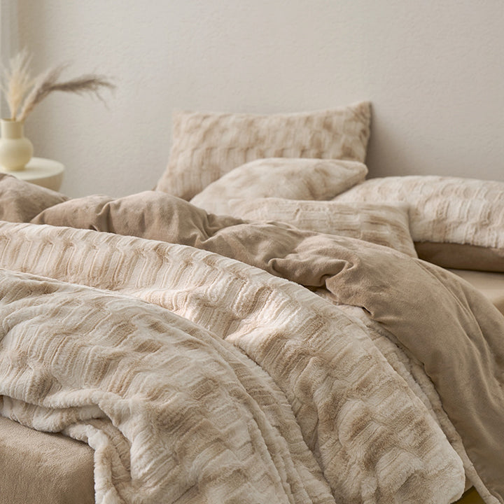 Bedding set, 4-piece, milk fiber, warming