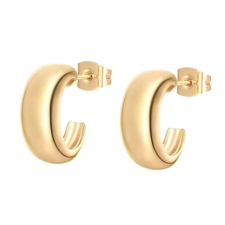 Crescent moon earrings made of stainless steel