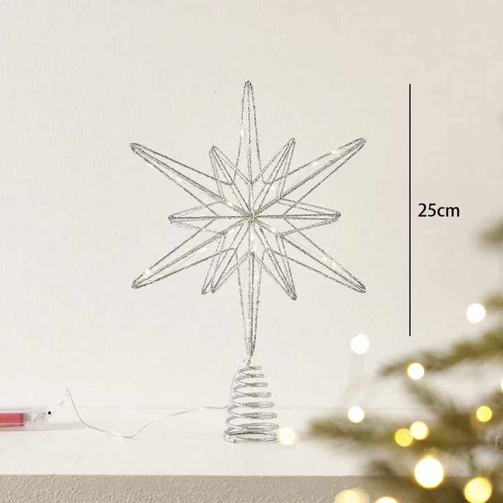Decorative Christmas tree topper star made of iron