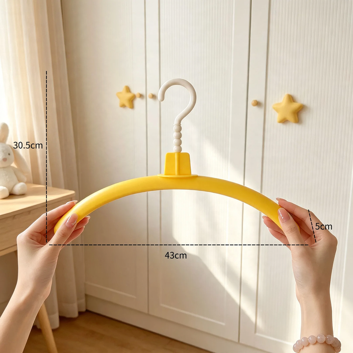 Plastic clothes hanger with cartoon design