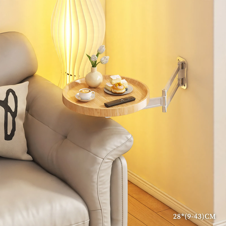 Folding side table with aluminum frame