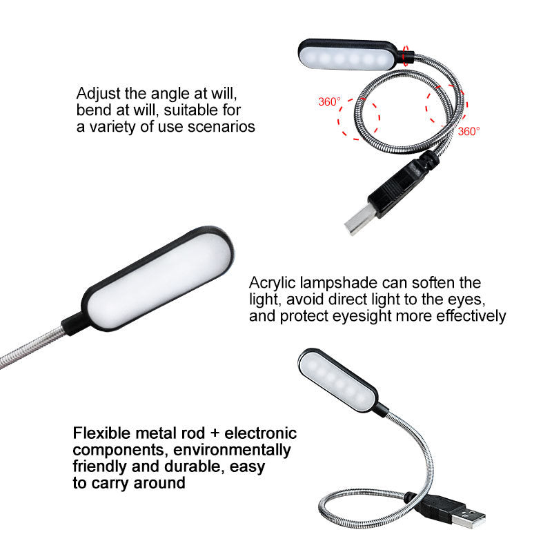 Portable USB LED light for notebooks