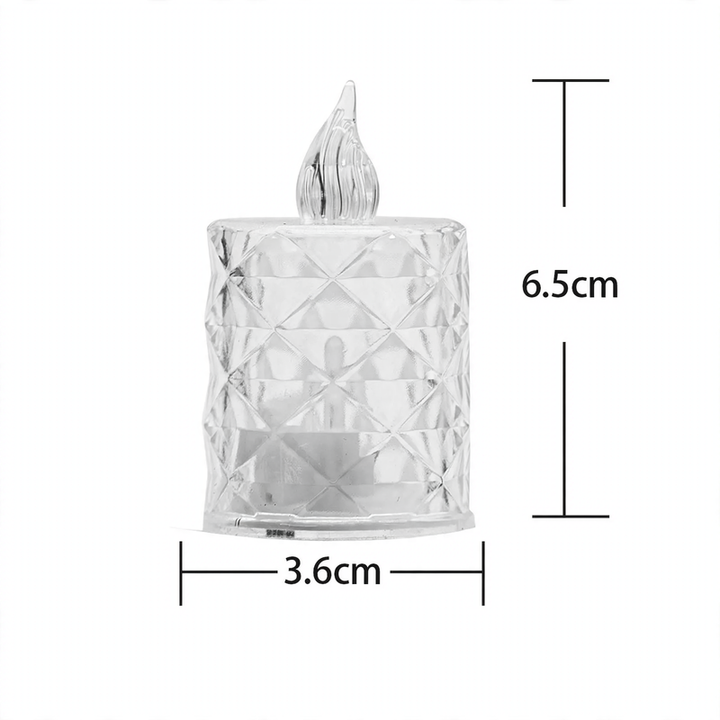 LED Stumpen Candle, wavy edge
