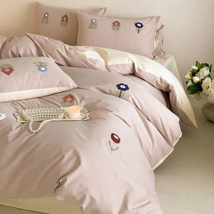 Bedding set made of Xinjiang cotton, brushed, 100s