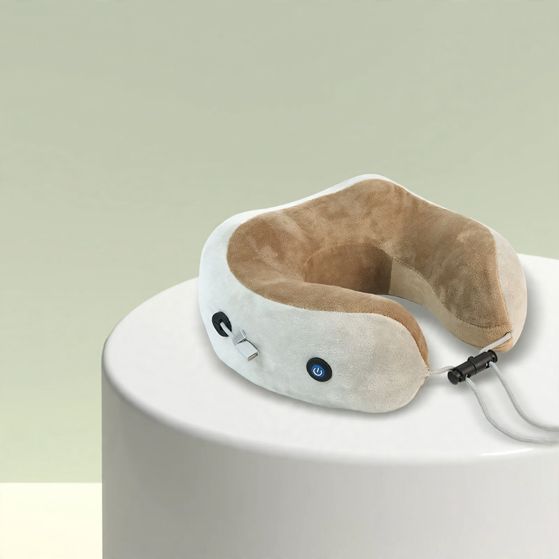 U-shaped neck massage pillow with mechanical massage