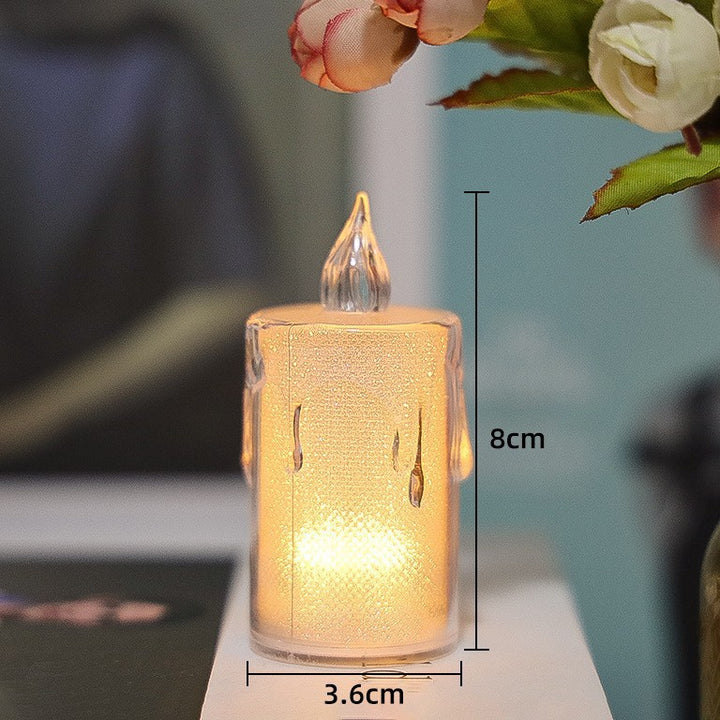 LED Stumpen Candle, wavy edge