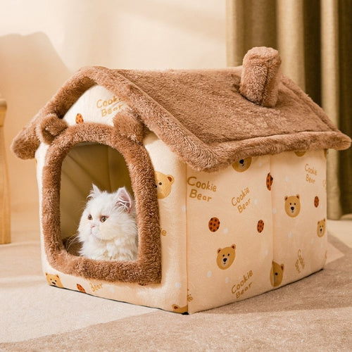 Insulated pet house with removable cover