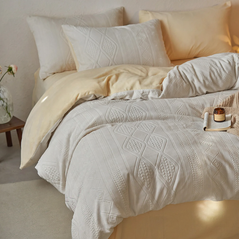 Fleece bedding set, 4-piece, Winter