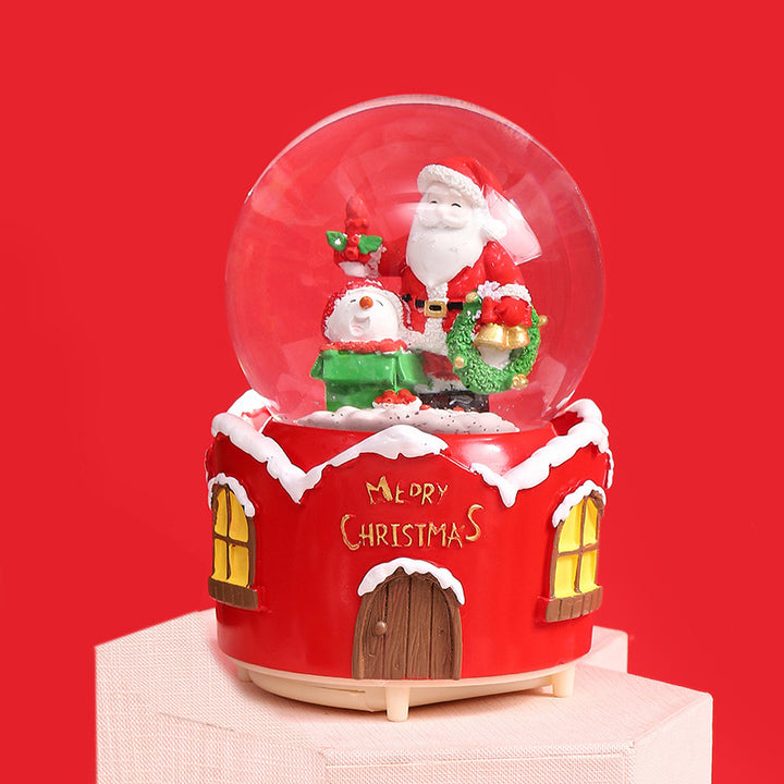 Christmas Snow Globe Music Box with Light