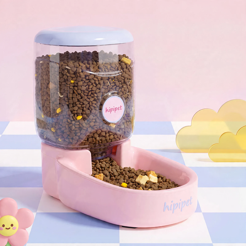 Automatic feeder and water dispenser for cats and dogs