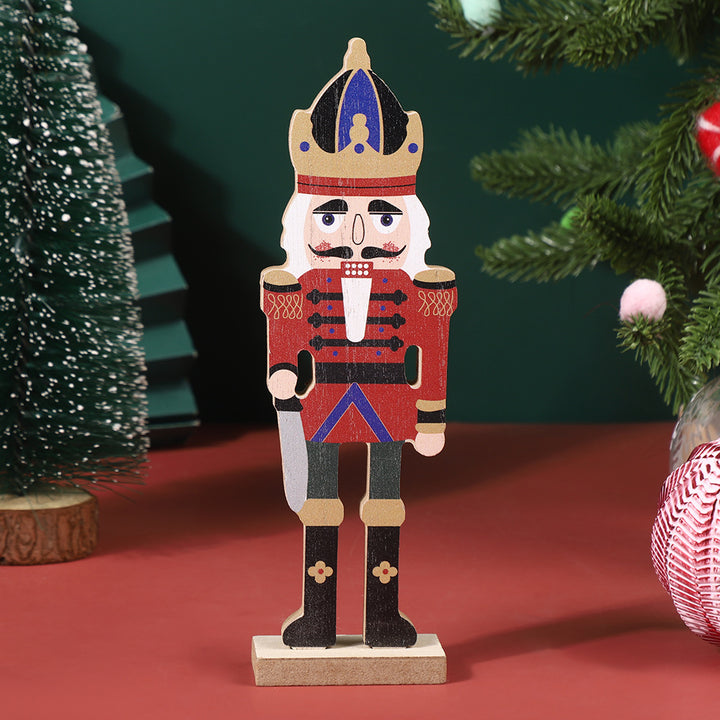 Decorative nutcracker figure made of beech wood