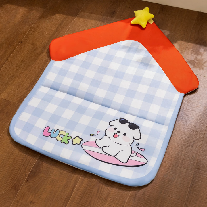 Foldable pet mat with cooling effect