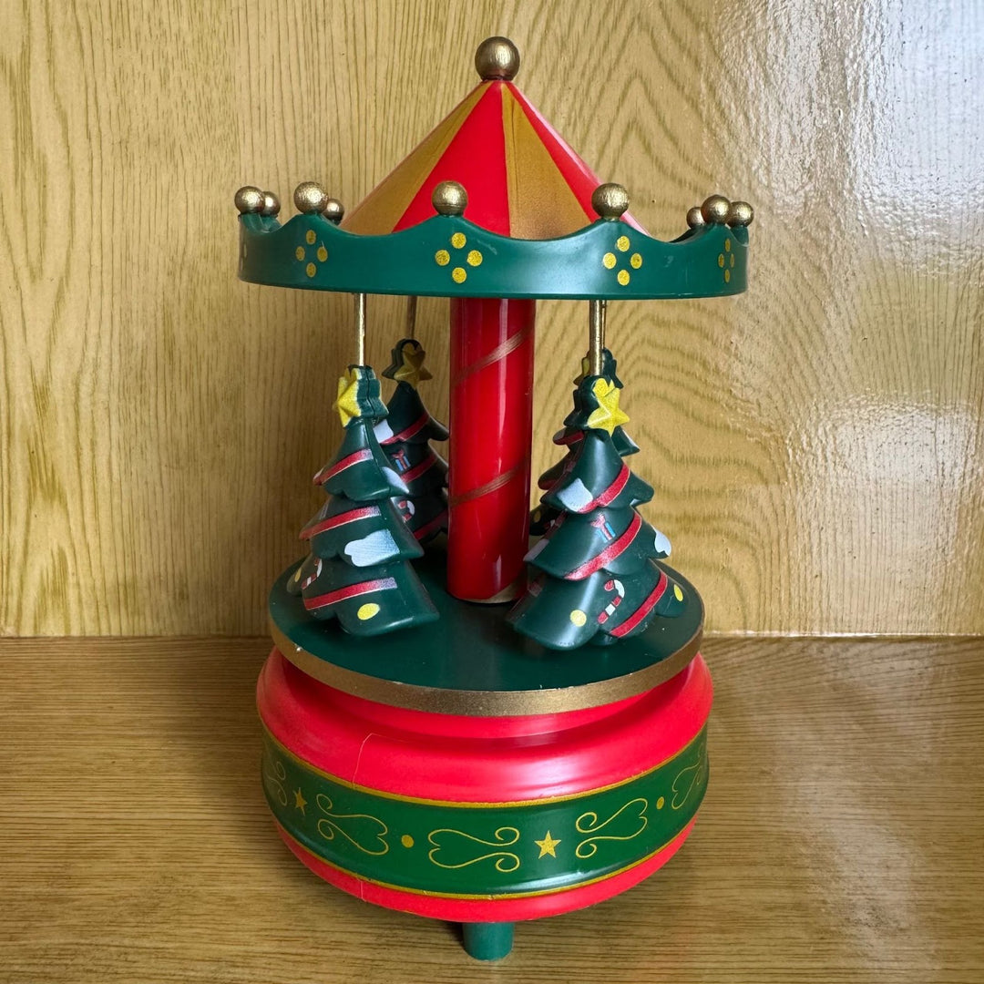 Decorative carousel music box with painting