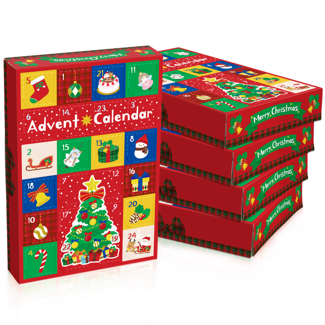 Empty 24-compartment Christmas box for Advent calendar