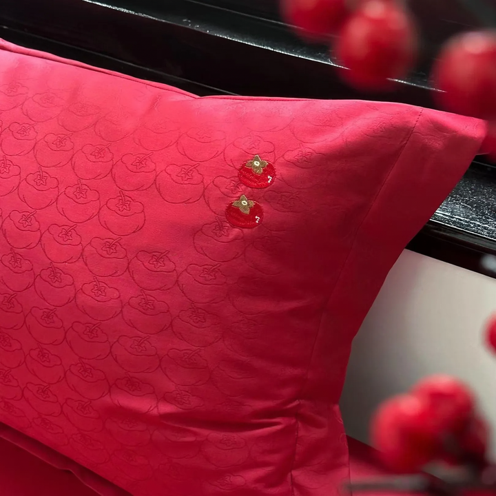 Wedding bedding set, 4-piece, long-staple cotton