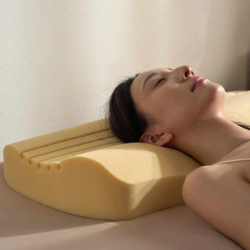 Memory foam neck support pillow, washable