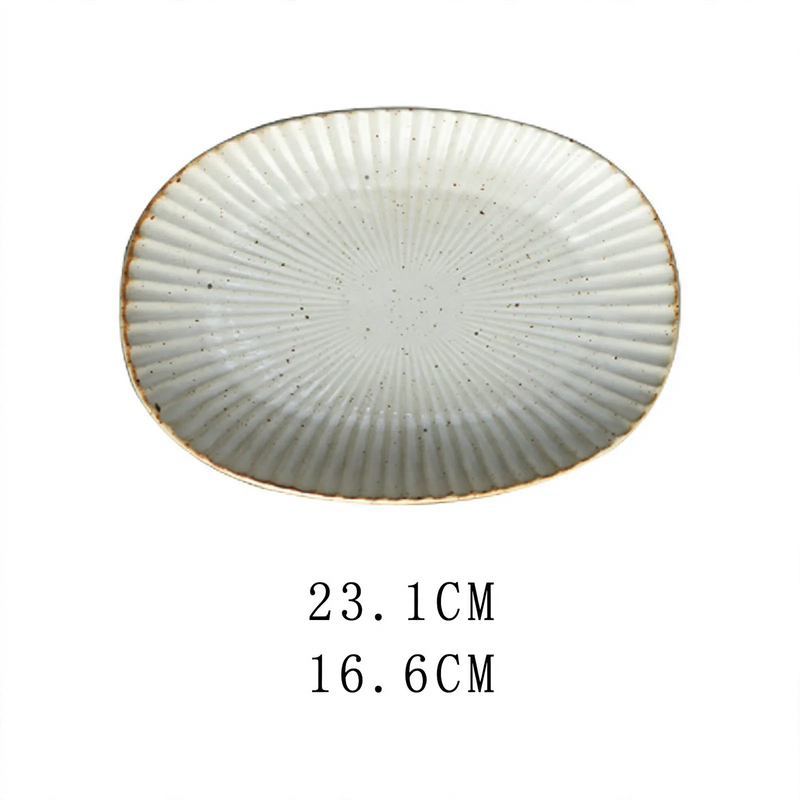 Ceramic bowl, elliptical, handmade