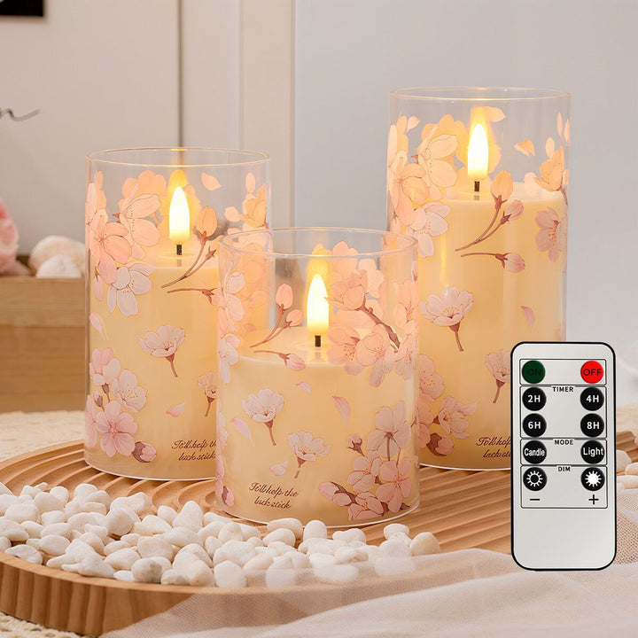 LED-Real Wax-Look Candles, Set of 3