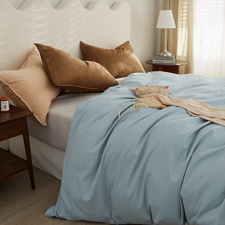 Brushed cotton bed linen, two-tone