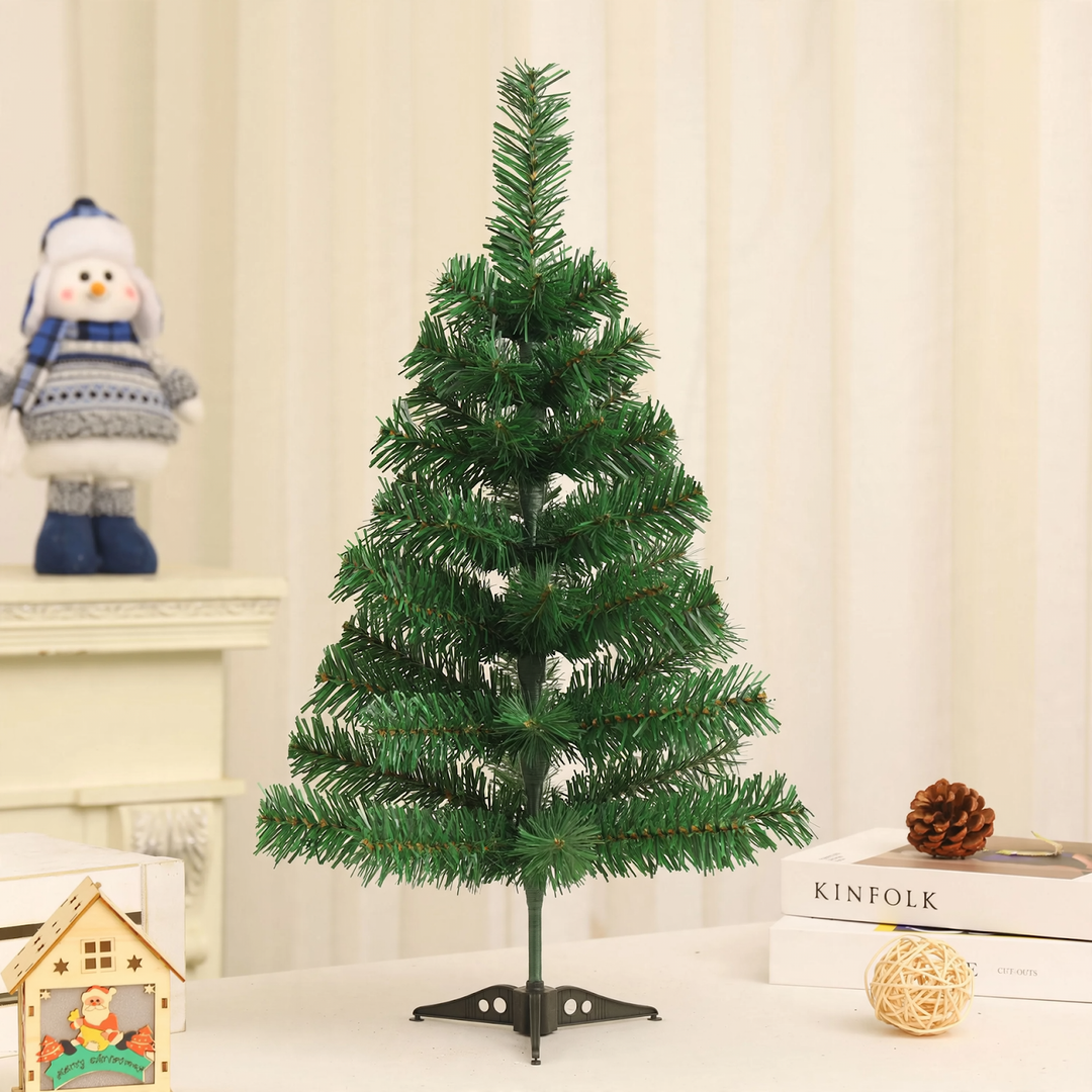 Mini Christmas tree, PVC, 60 cm, with lighting