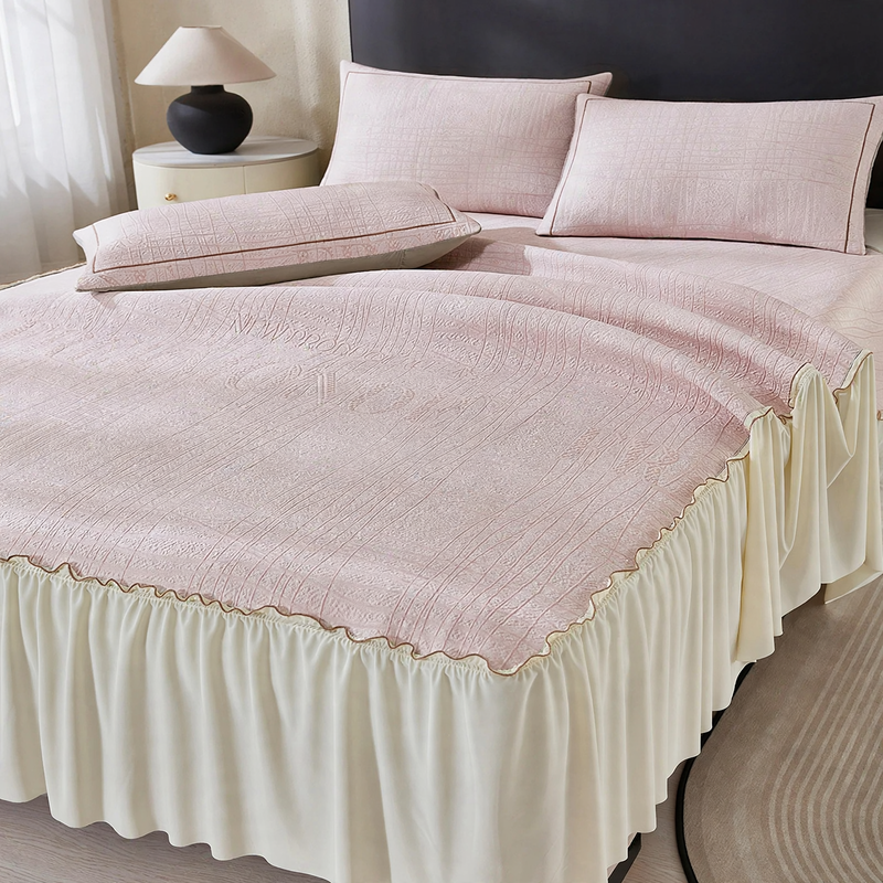 Eiskristall bedding set with bed skirt, 3-piece