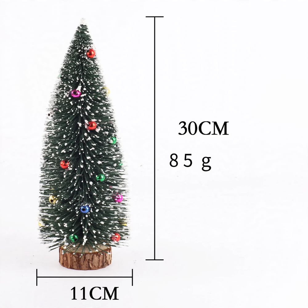 Miniature Christmas tree with snow look