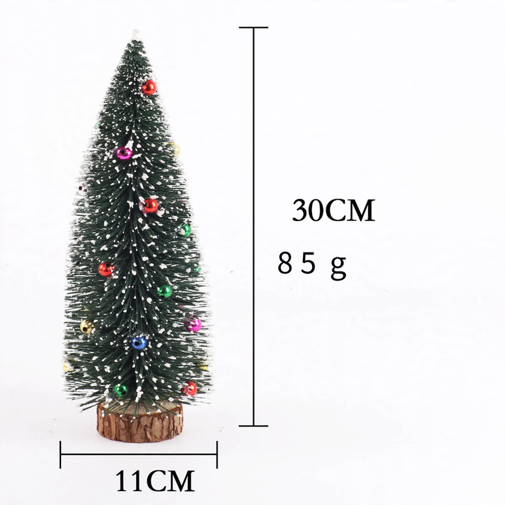 Miniature Christmas tree with snow look