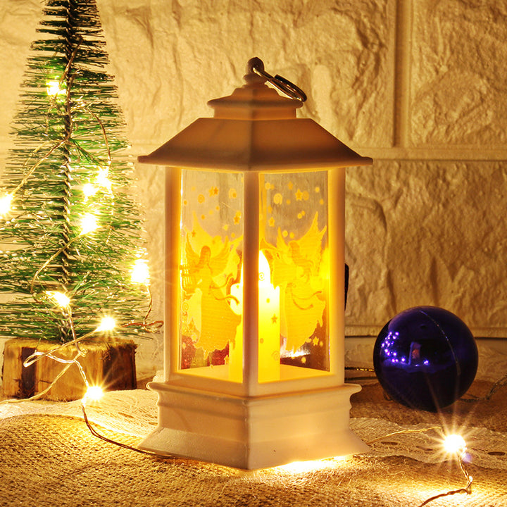 Decorative LED lantern with Christmas motif