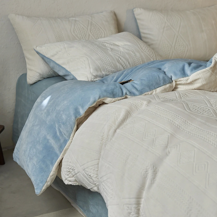 Fleece bedding set, 4-piece, Winter