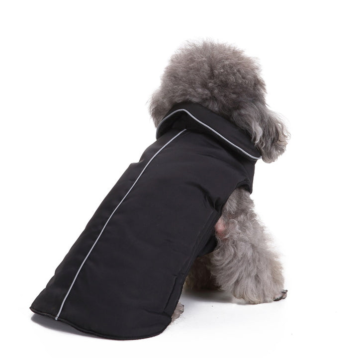 Padded dog coat with reversible option