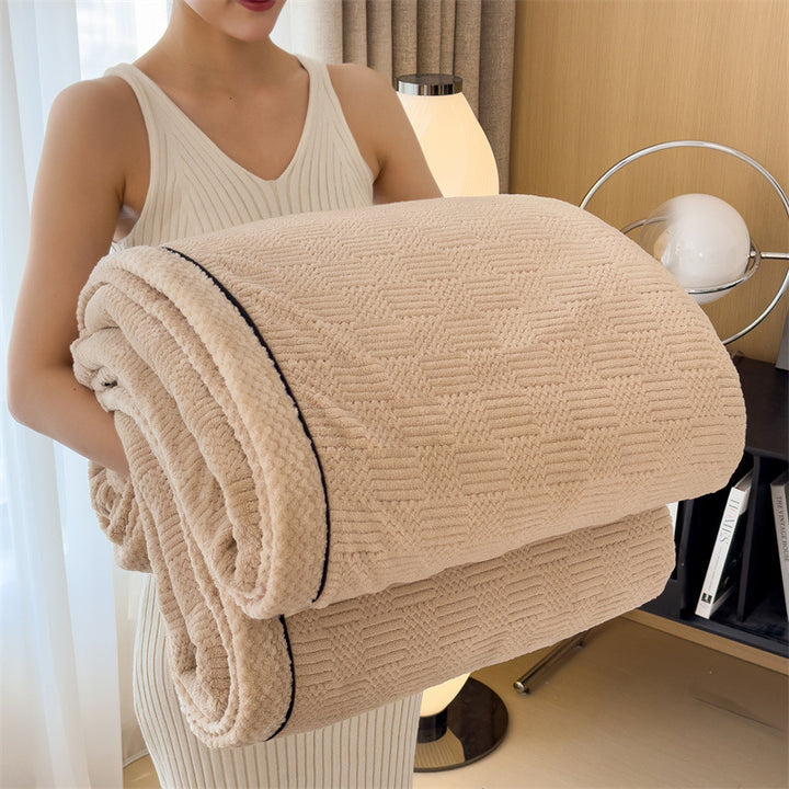 Milk fiber wool blanket, coral fleece, versatile use