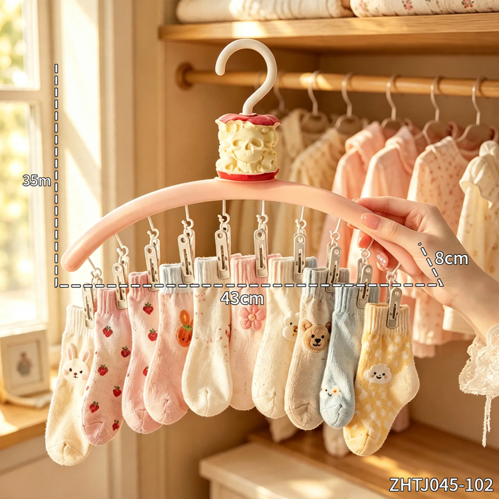 Apple drying rack with clips