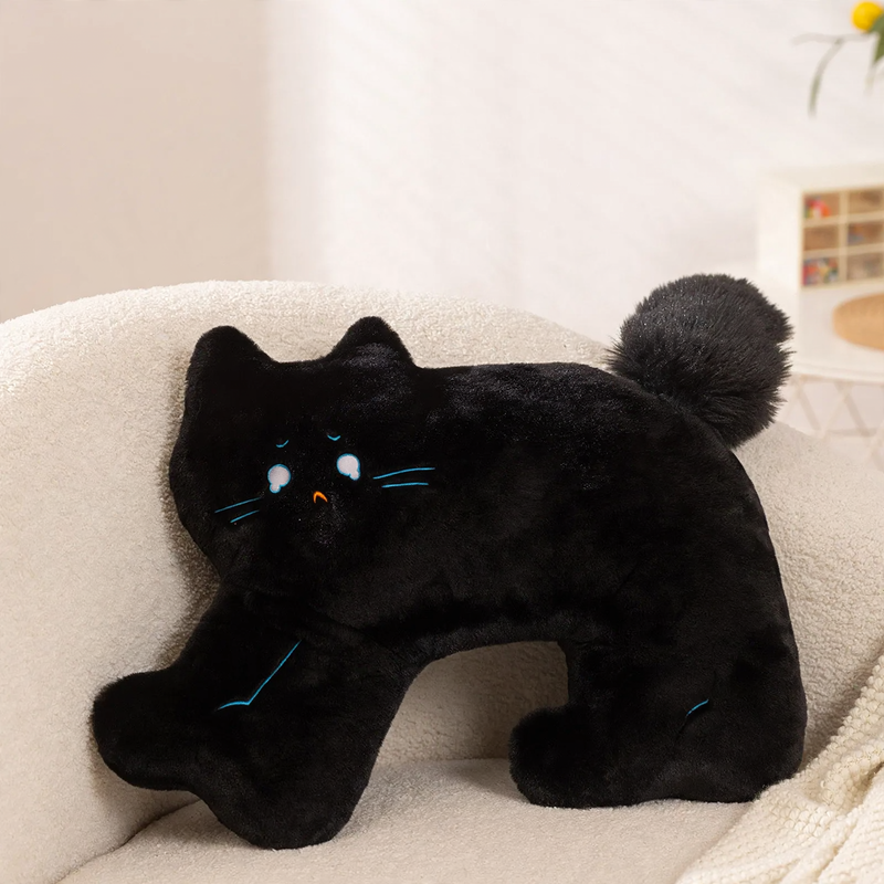 Plush cat pillow, 50 cm, various poses