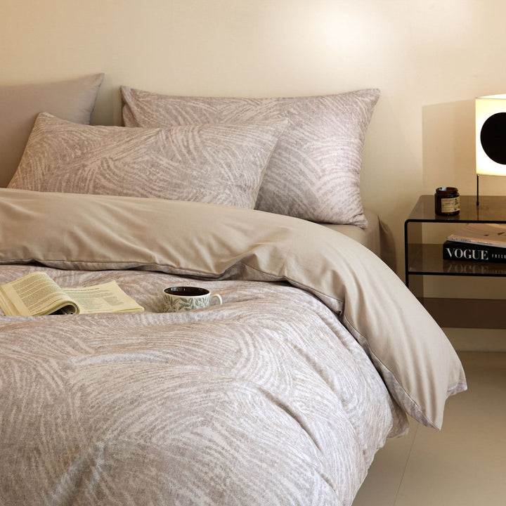 Checked cotton bedding, warm, 3 or 4-piece