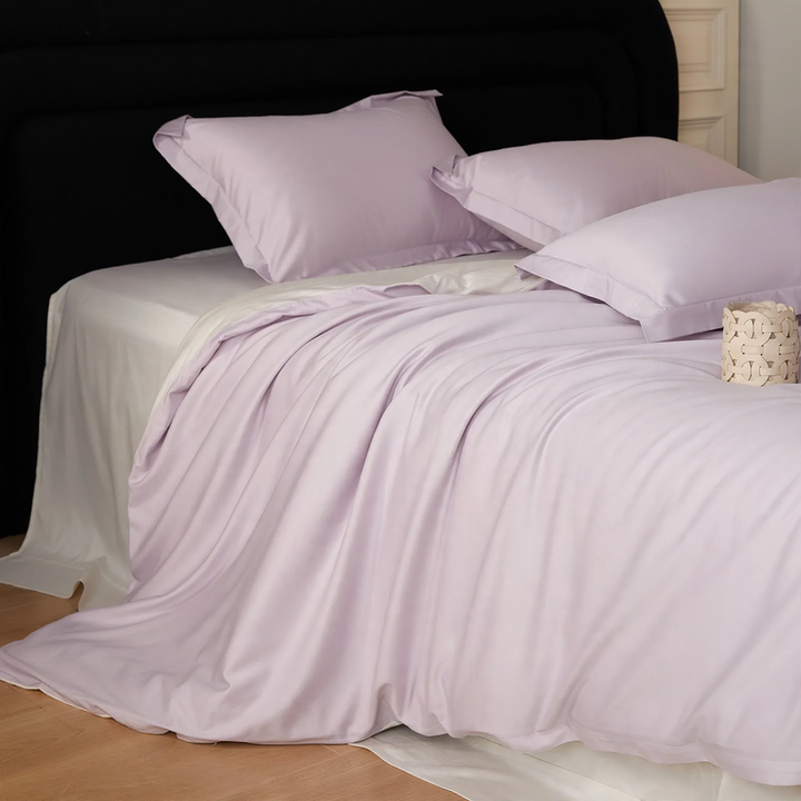 Cotton bedding set, 4-piece, satin shine