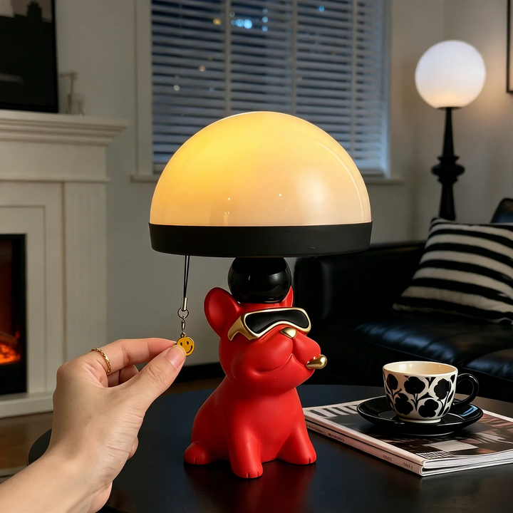 French Bulldog Table Lamp with Pull Switch