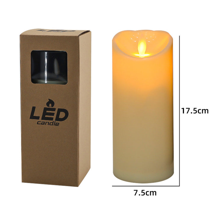 LED stump candle with flicker effect