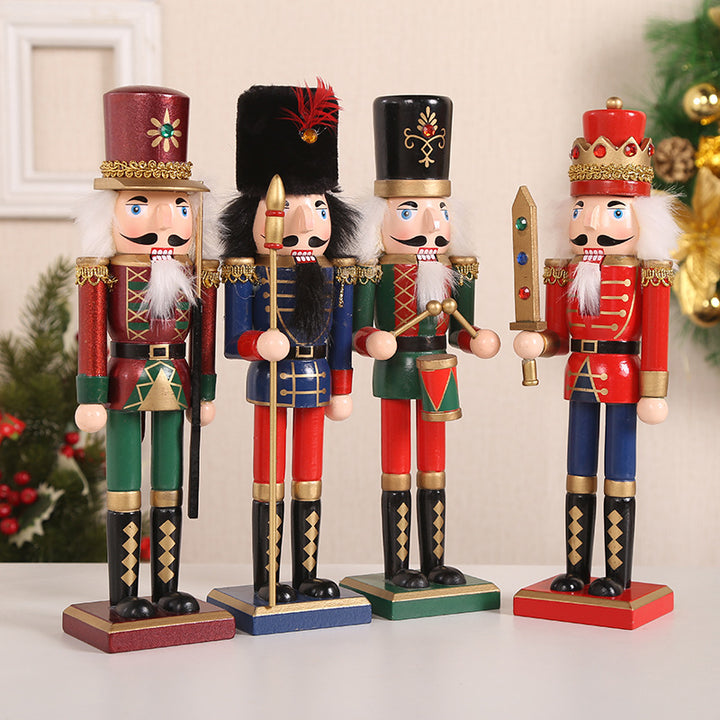 Wood Nutcracker Set, Christmas Table Decoration