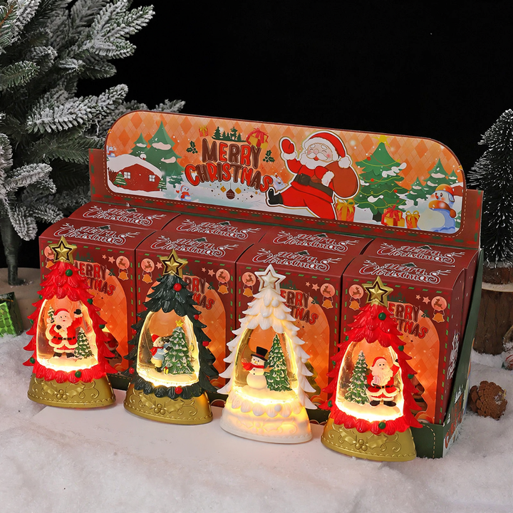 Decorative LED snow globe with Christmas designs