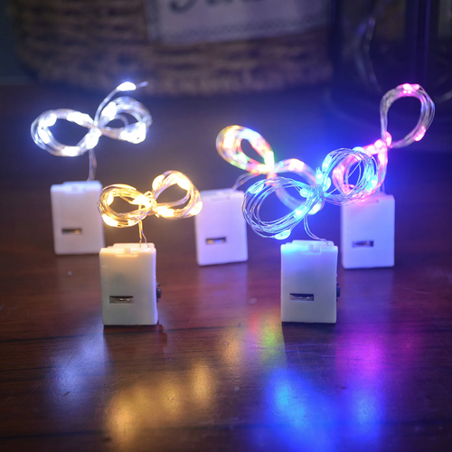 LED light string with small battery box