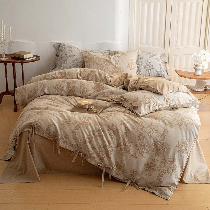 Cotton bedding set, 4-piece, double gauze
