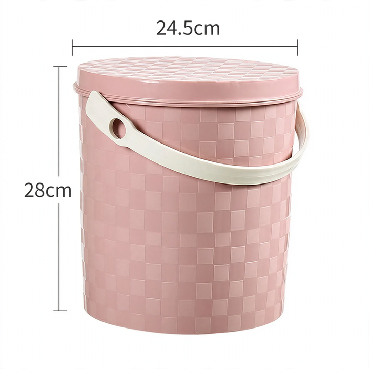 Plastic bucket with handle, various sizes