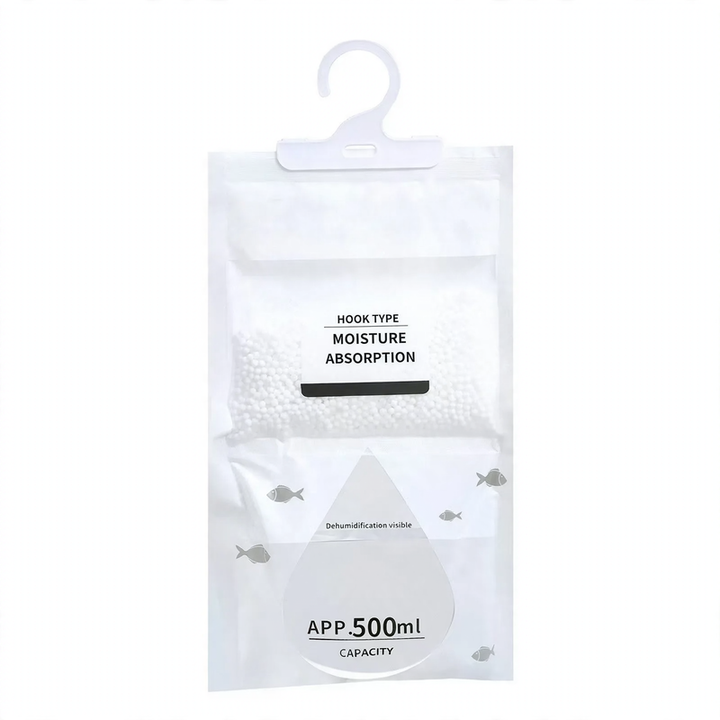 Hanging dehumidifier with calcium chloride