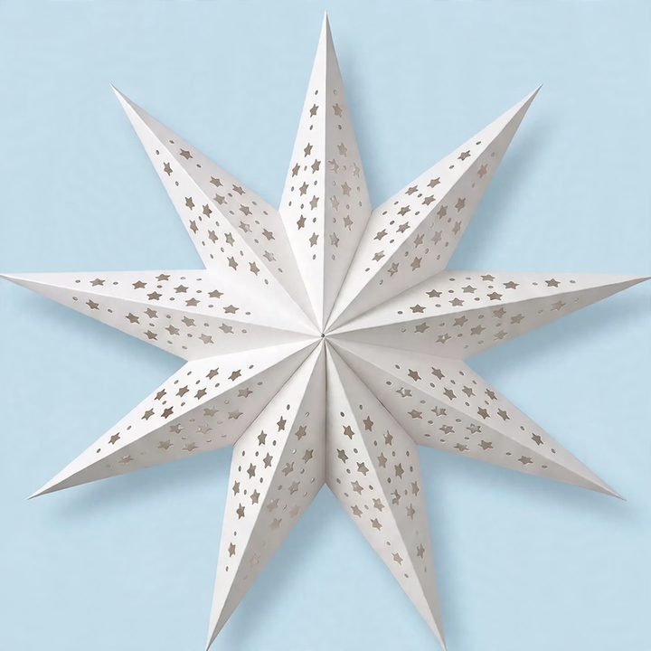 Decorative paper star for hanging
